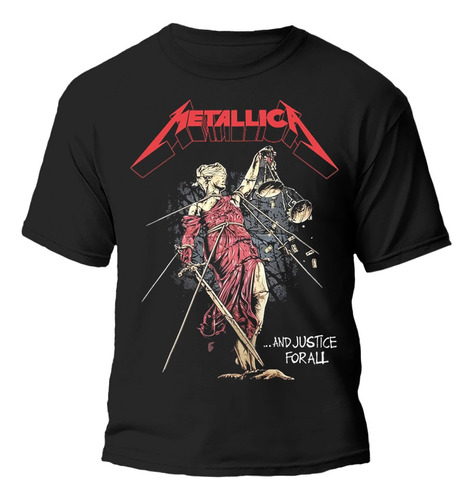 Remera Metallica And Justice For All Diseños 100% Algodón