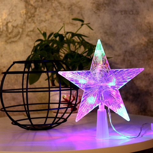 Estrella Navideña Punta De Árbol 30 Led Navidad