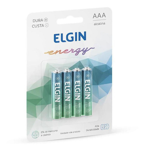 Kit Pilha Elgin Alcalina Aaa Caixa Com 10 Cartelas 40 Pilhas