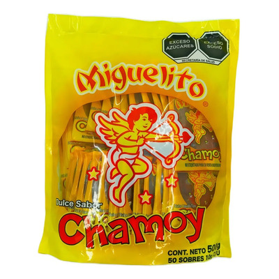 Miguelito Chamoy Bolsa Con 50 Sobres De 10g Chamoy Liquido