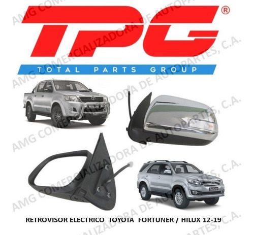 Retrovisor Lh Electrico Toyota Hilux/fortuner 2012-15 Tpg Foto 2