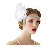 Diadema Vintage De 1920 Con Forma De Plumas Y Diamantes Insp