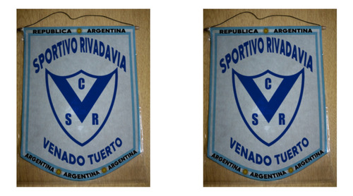 Banderin Mediano 27cm Sportivo Rivadavia Venado Tuerto