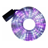 Manguera De Gel Led Blanco Morado 10m Para Exterior Mare10