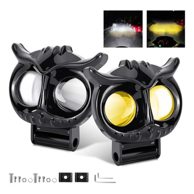 Par 8000lm Faros Led Para Moto Lupa Auxiliares Estrobos