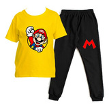 Conjunto Polera Pantalon Super Mario Bros Gamer
