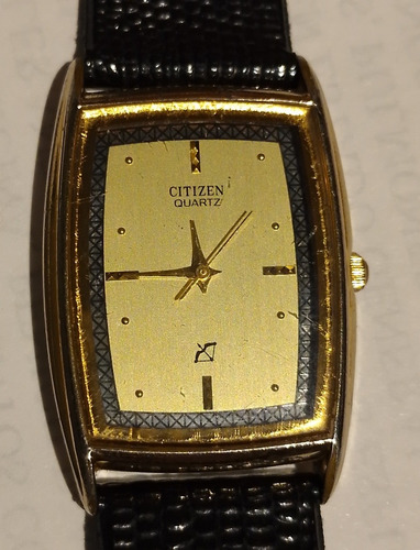 Reloj Citizen De Cuarzo Vintage Caja Chapa De Oro .
