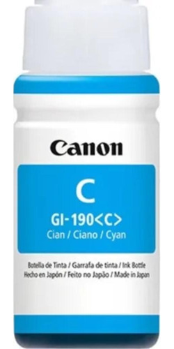 Botella De Tinta Canon Gi-190 70 Ml Cyan