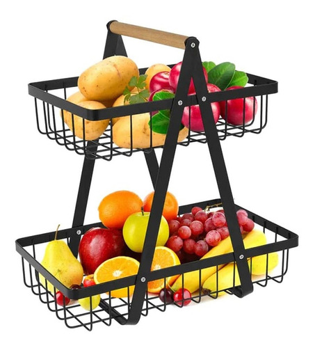 Frutero Metalico Rack Organizador Fruta Verdura Hogar Cocina