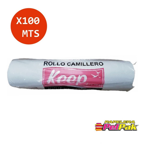 Rollo Camillero Papel Blanco 100 Mts (1 Unid)