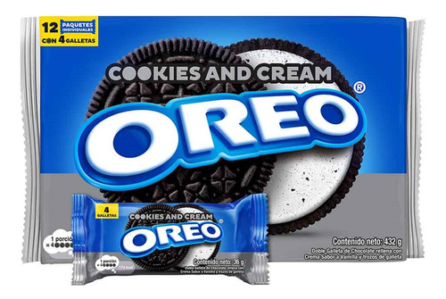 Galletas Oreo Cookies & Cream 432grs X12 Uds.