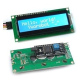 Arduino Display Lcd 16x2 Azul + I2c Soldado Na Placa Pic