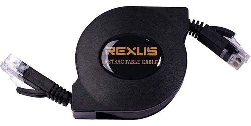 Rexus Cable De Red Ethernet Plano Cat 6 Retráctil De 6.6 Pie