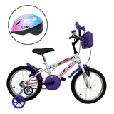 Bicicleta Aro 16 Infantil Kami Menina Princesa + Capacete