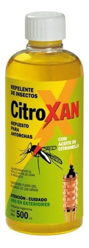 Citronela Aceite Citroxan X 500cc Mosquitos Antorcha Repele