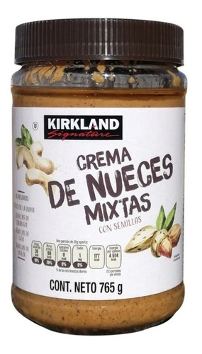 Crema De Nueces Mixtas Kirkland Signature Con Semillas 765 G