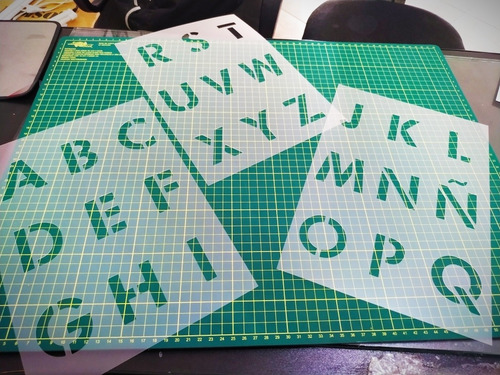 Kit Stencil Letras Alfabeto E Números P/ Pinturas 3cm E 5cm