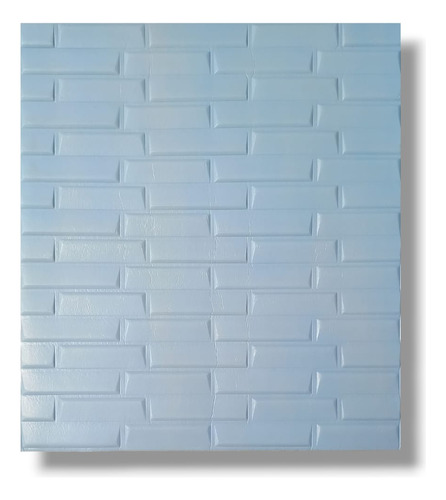 Panel Lámina Adhesiva 3d Tipo Bloque Azul Para Pared X 15un