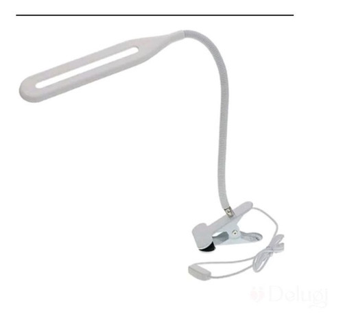 Luminária Flexível Tubo 24 Leds Com Garra Prendedor Abajur Cor Da Cúpula Branco Cor Da Estrutura Branco 110v/220v