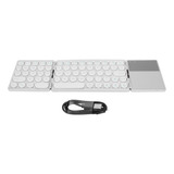 Teclado Dobrável Sem Fio De 64 Teclas, Redondo, Touchpad Uni