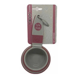 Set 4 Tazas Medidoras Repostería 250/125/80/60ml Cocina Chef Color Rosa/gris