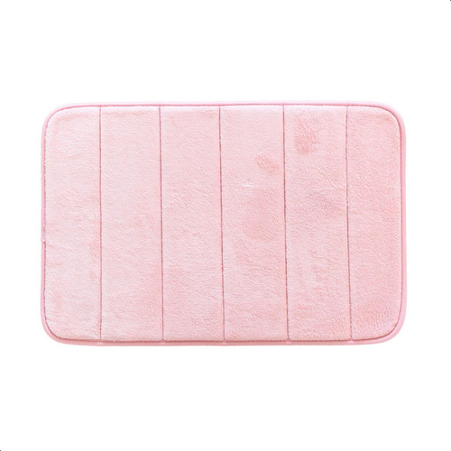 Tapete De Banheiro Antiderrapante Super Soft Rosa 60x40cm