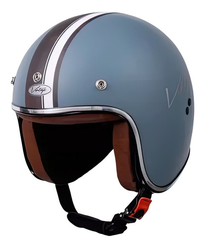 Casco Abierto Vertigo Vintage Maya Gris Mate Motocity