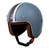 Casco Abierto Vertigo Vintage Maya Gris Mate Motocity