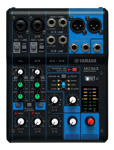 Mesa De Som Yamaha 6 Canais Mg06x 12v