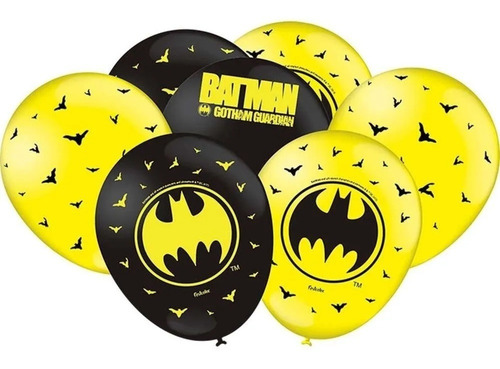Balão Bexiga Batman Tam. 9 - 25 Unidades Resistente