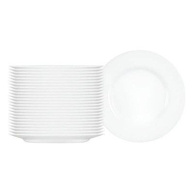 Everyday Juego De 24 Platos Postre De Opal Cocina Mayoreo Blanco | Envío gratis