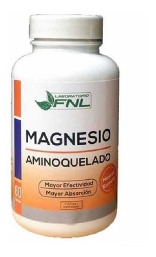 Magnesio Quelado (aminoquelado) Mayor Absorción 60 Caps