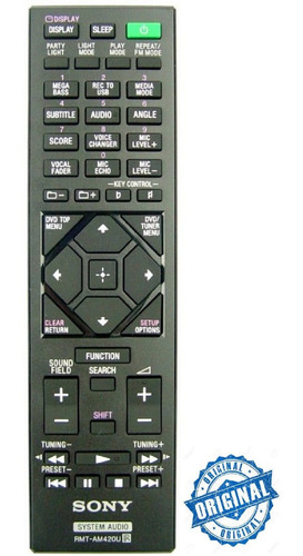 Control Remoto Rmt-am420u Equipo De Audio Sony