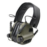 Abafador Protetor Auricular Eletrônico Tático Earmor M31 Cor Verde