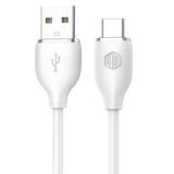 Cable De Carga Y Datos Jd D-23 Usb A Usb Tipo C Blanco 2.4a Carga Rapida 2 Metros 