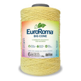 Barbante Euroroma Big Cone Colorido Nº6 1,8kg Cor 400 - Amarelo Bebê