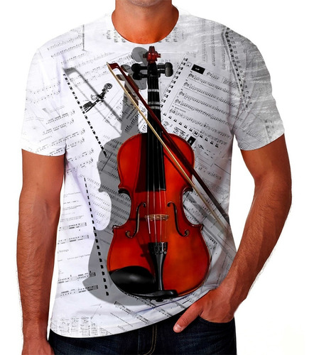 Camiseta Camisa Violino Instrumento Musical Clássico 02 