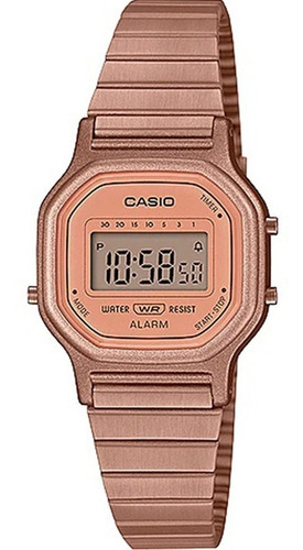 Relógio Casio Feminino Vintage Digital Rose La-11wr-5adf Cor Da Correia Rose Gold Cor Do Bisel Rose Gold Cor Do Fundo Rose Gold