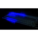 Cascata Tipo Gelo Chuva Pisca Queda 8 Tubos 144 Led Azul