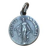 Medalla Virgen De La Sonrisa 20 Mm Plata 900