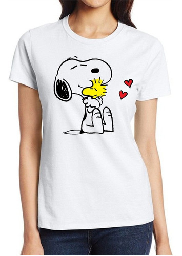 Camisetas Mujer Blusa Dama  Snoopy Con Amigo