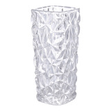 Vaso De Vidro Tubo Quadrado Cristal Faces 15cm 1076 Lylhome