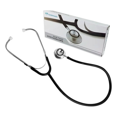 Estetoscopio Doble Campana Pediatrico Ligero Gambimedic Color Negro | Envío gratis