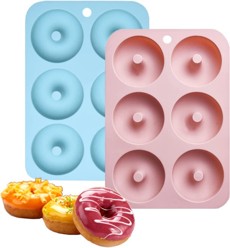 Molde Para Donas, 2 Moldes Para Donas De Silicona 100 % Anti