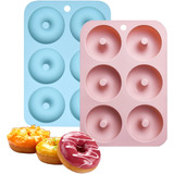 Molde Para Donas, 2 Moldes Para Donas De Silicona 100 % Anti