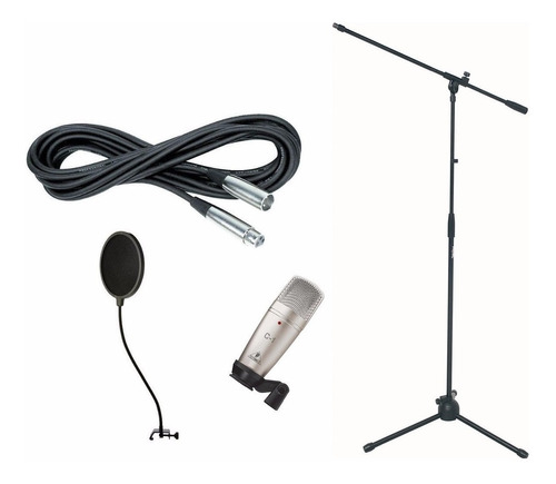 Combo Microfono Condensador Behringer Grabacion Completo C1