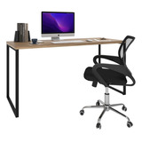 Mesa Escrivaninha 150x60+ Cadeira Giratoria Para Escrtitorio