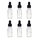 Frascos De Vidrio Transparente Con Pipeta 10ml (pack De 6)