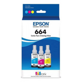 Tintas Epson T664 Pack 3 Colores Cmy