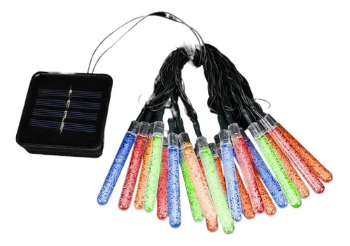 Serie De Luces Led Carga Solar Hielitos Multicolor 30 Luces 